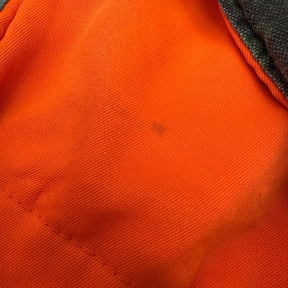 Vintage Reversible Camo Hunter Orange Puffer Vest 1980s Sports Afield Taiwan - Picture 12 of 16